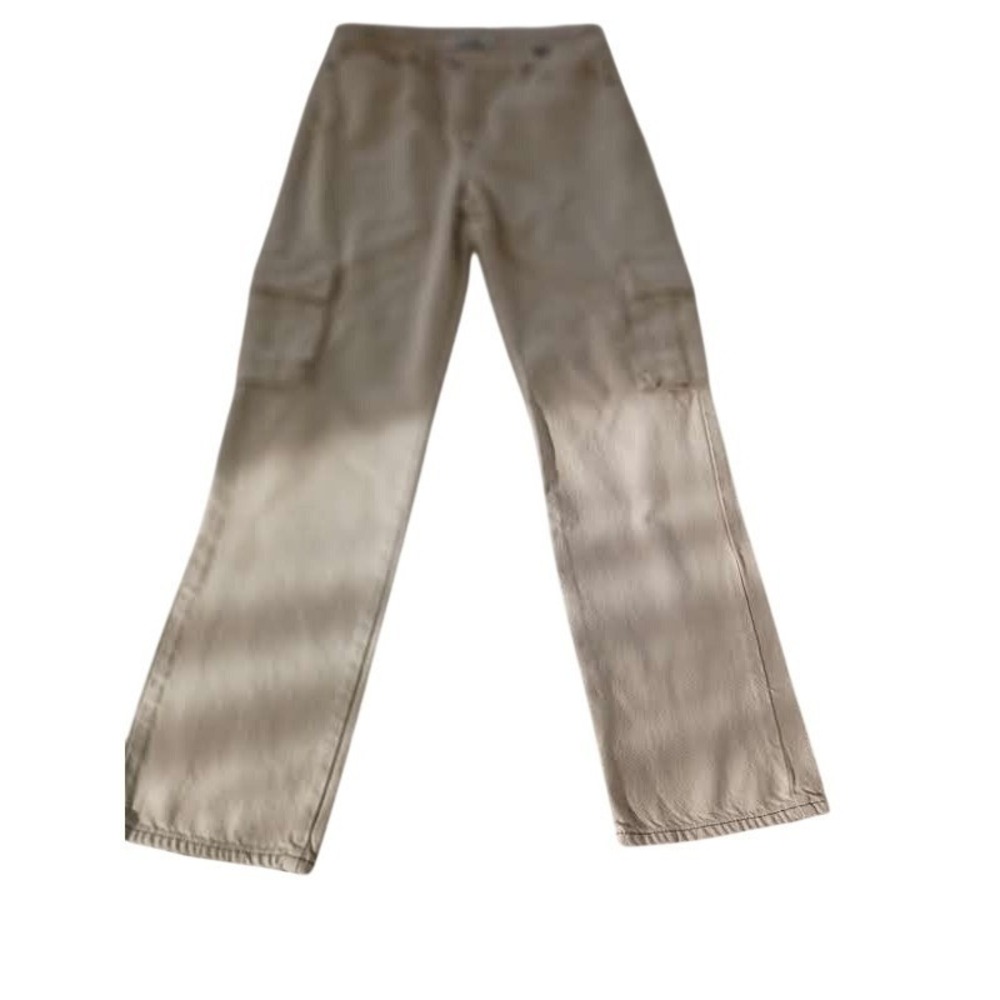 Hidden Jeans Khaki Cargo Pants Straight Leg Tan Utility Y2K Minimalist Size 25 - Picture 2 of 13